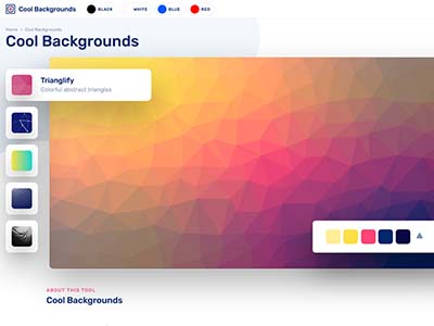 Cool Backgrounds开源自动生成背景效果图片网站封面