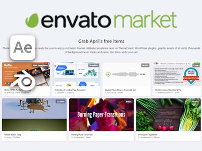 Envato Market网站22年4月免费素材资源介绍