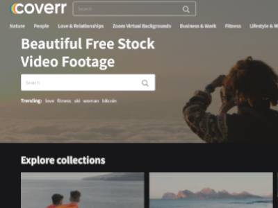 Coverr – 免费可商用视频，音频素材资源下载网站